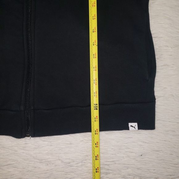 Puma Sz XL Womens Track Jacket Full Zip Black Athleisure Activewear Top Pockets - Picture 9 of 9